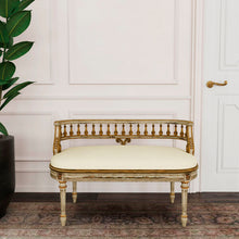 Load image into Gallery viewer, Butler Specialty Gilted Cream Bench