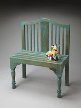 Load image into Gallery viewer, Butler Specialty Heritage Blue Solid Wood Bench