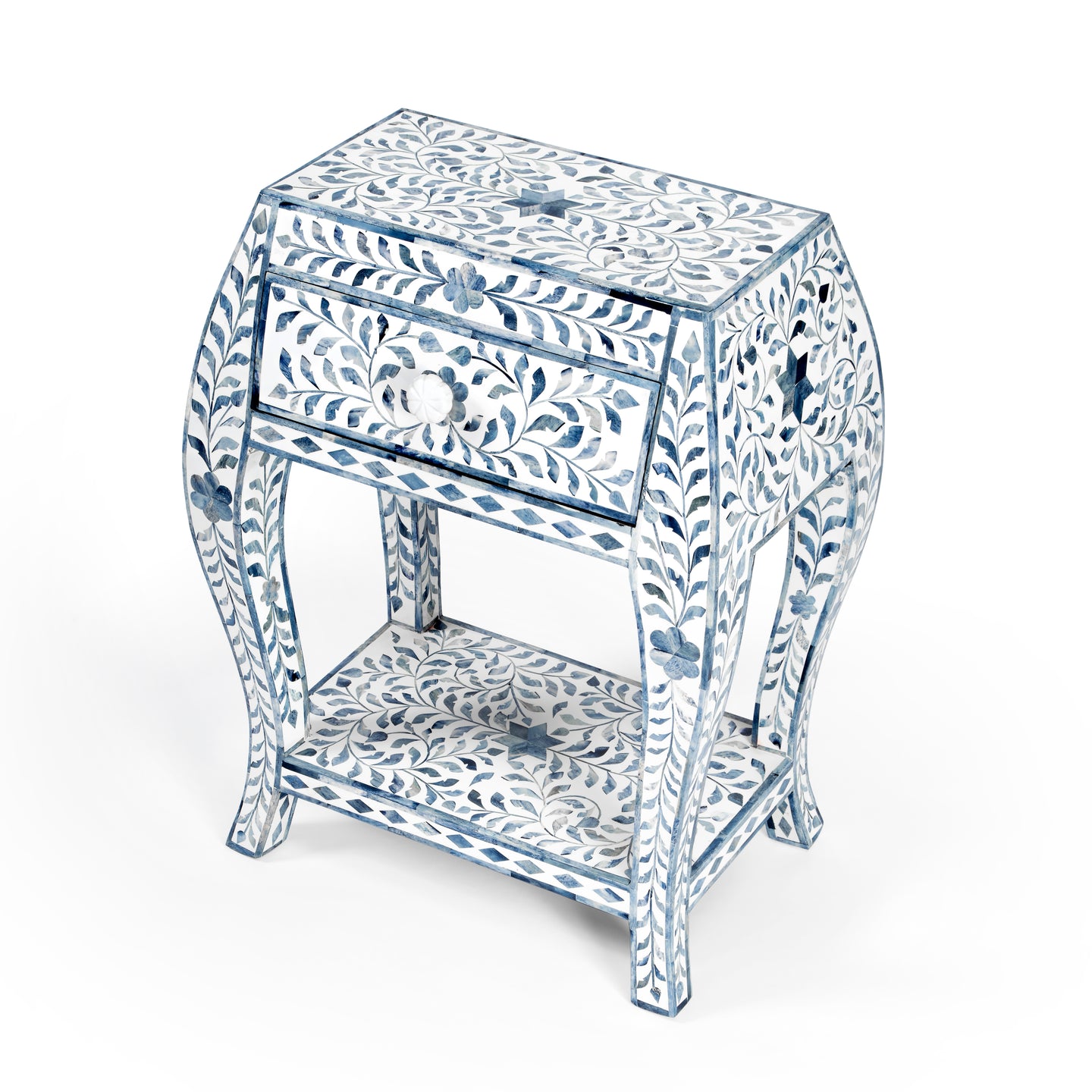 Butler Specialty Blue Bone Inlay Side Table