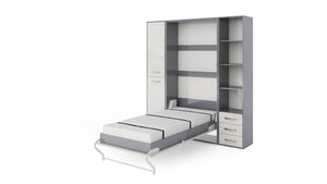 Maxima House Invento Vertical Wall Bed European Queen Size With 2 Cabinets
