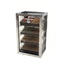 Load image into Gallery viewer, Get this Diamond Plate 250 Ct. Industrial Display Humidor to show off your cigars with 360 Degree Visibility. Cigar Displays Online. 