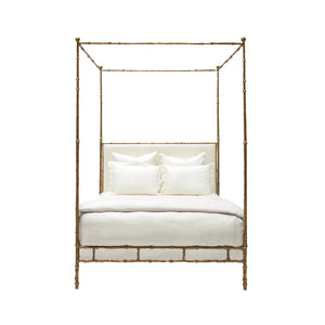 Canopy Beds - Oly Diego Queen Bed Gold Finished