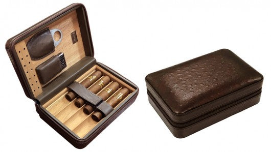 Hovedkvarter Sædvanlig fred Manhattan Cigar Travel Case Humidor w/ Cigars Accessories